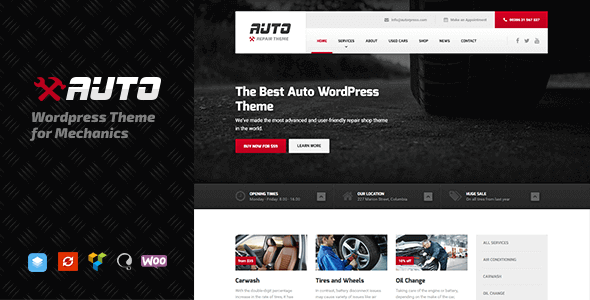 Auto 1.7.3 – Ideal Car Mechanic and Auto Repair Template for WordPress NULLED