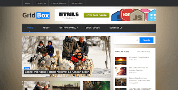 GridBox 1.2.0 – Grid-Layout WordPress Magazine Theme