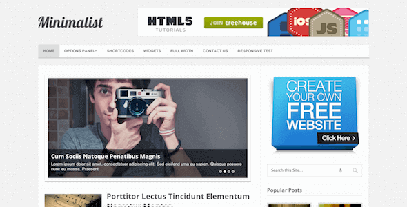 Minimalist 1.3.2 – Clean & Minimal WordPress Blog Theme