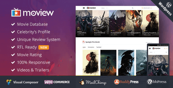 Moview 2.7 – Responsive Film Video DB & Review Theme