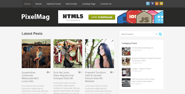 PixelMag 1.1.1 – Tri-Column & Responsive WordPress Magazine Theme