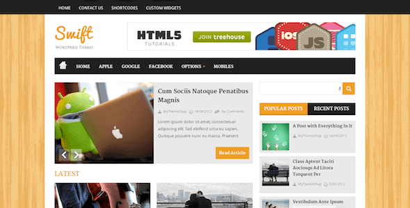 Swift 1.2.2 – Elegant Magazine WordPress Theme