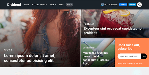 Dividend 1.2.5 – Excellent Magazine WordPress Theme