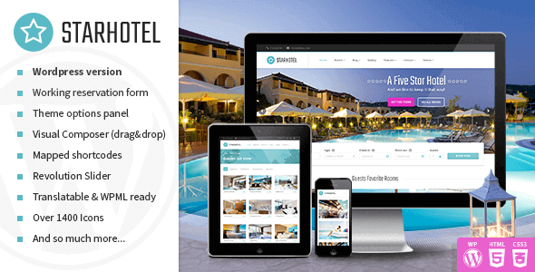 Starhotel 3.0.2 – Responsive Hotel WordPress Theme