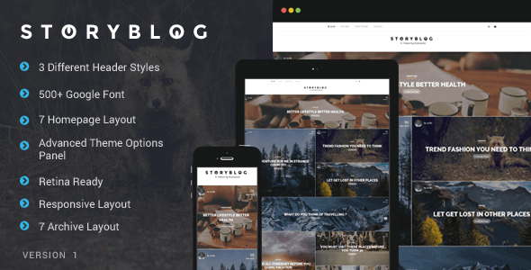 StoryBlog 1.1.6 – WordPress Theme for Story Tellers