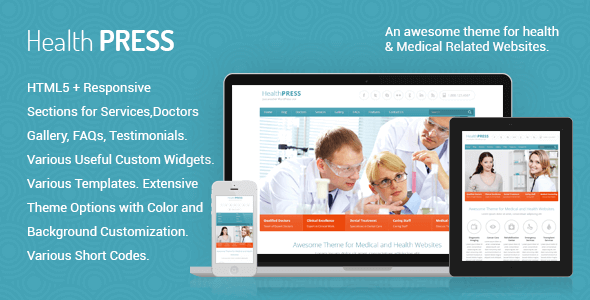 HealthPress 1.9.2 – Health and Medical WordPress Theme