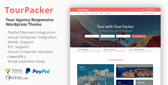 Tour Packer 1.1.6 – Tour Agency WordPress Theme