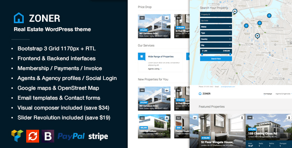 Zoner 4.2 – Real Estate WordPress Theme