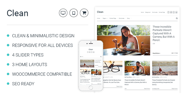 Clean 1.1.12 – Minimalistic WordPress Theme For Professional Bloggers