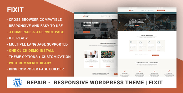 Fixit 1.2.4 – Phone Computer Repair Shop Responsive WordPress Theme