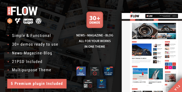 Flow News 2.0 – Magazine and Blog WordPress Theme