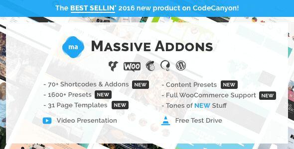 Massive Addons 2.4.8 – Uber Visual Composer Extension + Bober Theme 2.2