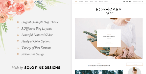 Rosemary 1.6.3 – A Responsive WordPress Blog Theme