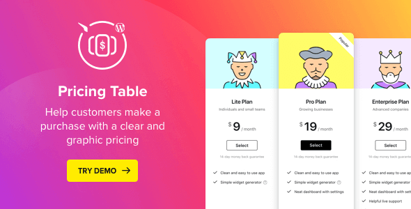 WordPress Pricing Table Plugin 2.6.1