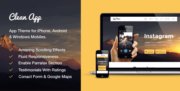 CleanApp 1.1.9 – Perfect App WordPress Theme