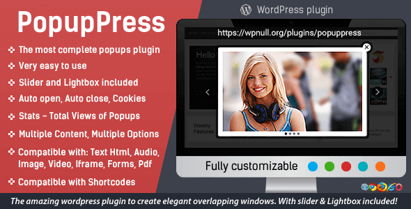 PopupPress 3.1.3 – Popups with Slider & Lightbox for WP