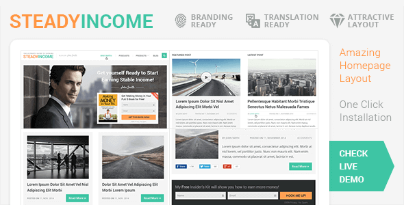 SteadyIncome 2.2.11 – Personal WordPress Blog Theme