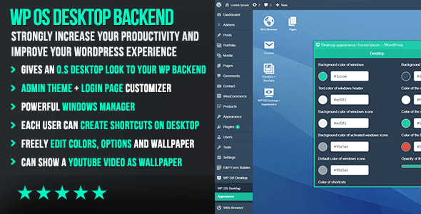 WP OS Desktop Backend 1.159 – More than a WordPress Admin Theme