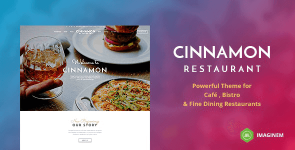 Cinnamon 3.9 – Restaurant Theme for WordPress