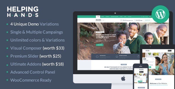 HelpingHands 2.7.7 – Charity Fundraising WordPress Theme