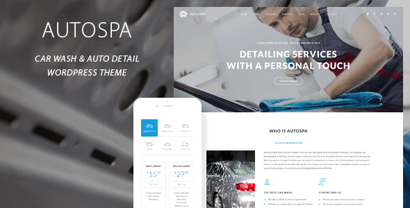 Auto Spa 3.1 – Car Wash Auto Detail WordPress Theme