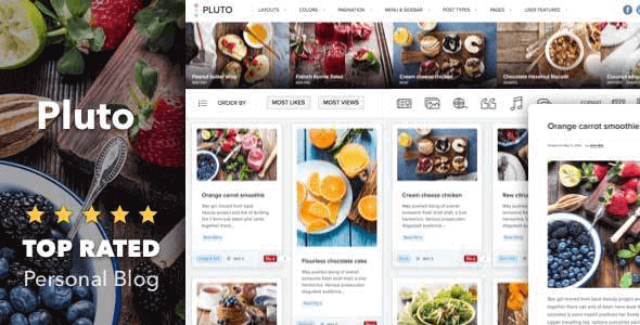 Pluto 4.4.0 NULLED – Clean Personal WordPress Masonry Blog Theme