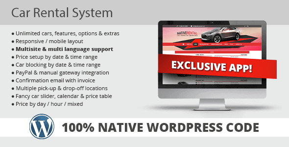 Car Rental System 5.0.6 – Native WordPress Plugin