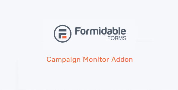 Formidable Campaign Monitor Addon 1.04