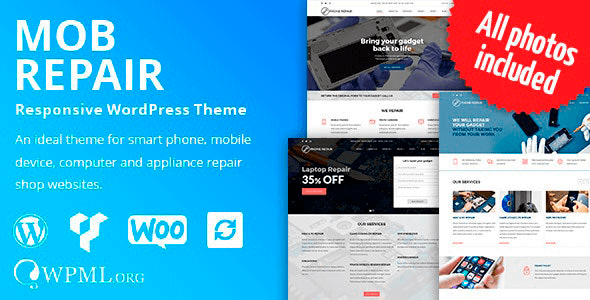 MobRepair 1.10.8 – Mobile Phone Repair Services WordPress Theme