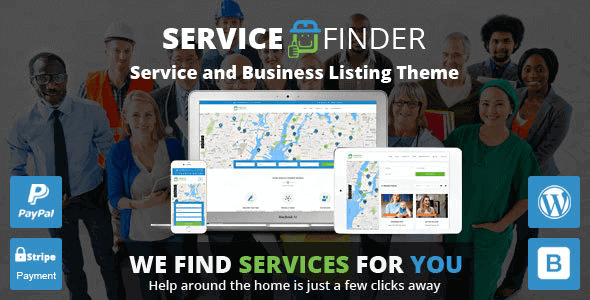 Service Finder 3.5.1 – Service and Business Listing WordPress Theme