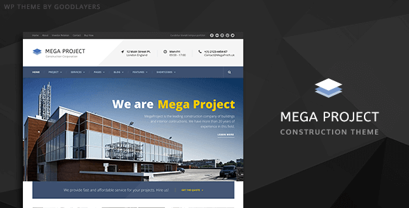 Mega Project 1.3.4 – Construction Company WP Theme