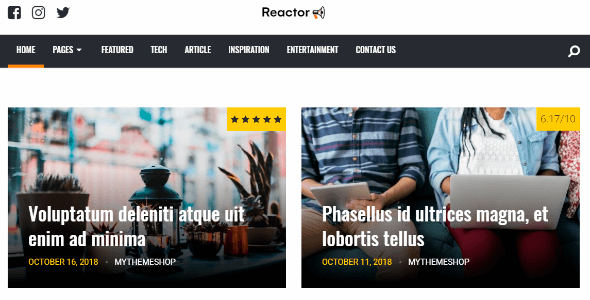 Reactor 1.1.3 – SEO Friendly WordPress Theme