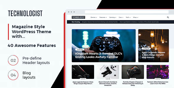 Technologist 1.0.3 – The Theme for a Modern Technology Website