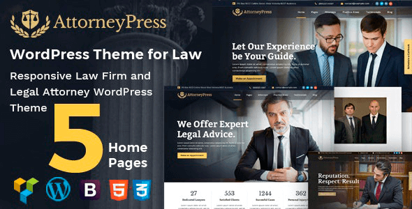 Attorney Press 2.1.4 – Lawyer WordPress Theme