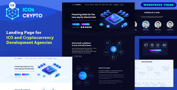 Cryptico 1.4.9.1 – ICO Crypto Landing & Cryptocurrency WordPress Theme