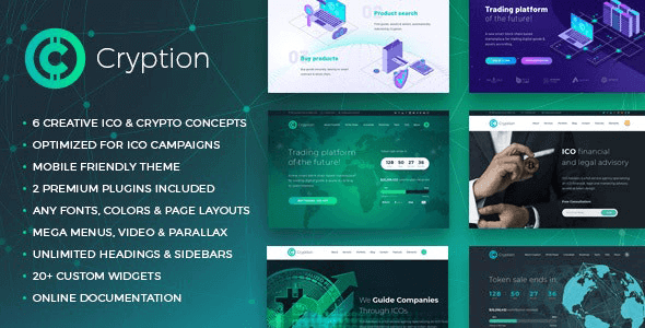 Cryption 1.0.6.4 – ICO Landing, ICO Consulting, Cryptocurrency & Blockchain WordPress Theme