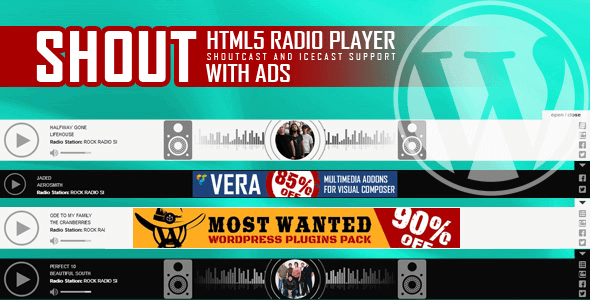 SHOUT 3.5.1 – HTML5 Radio Player With Ads