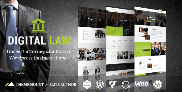 Digital Law 12.5 – Attorney Lawyer and Law Agency WordPress Theme