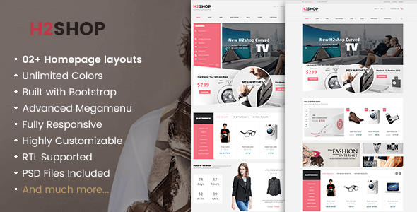 H2shop 1.4.13 – Responsive WooCommerce Shop WordPress Theme