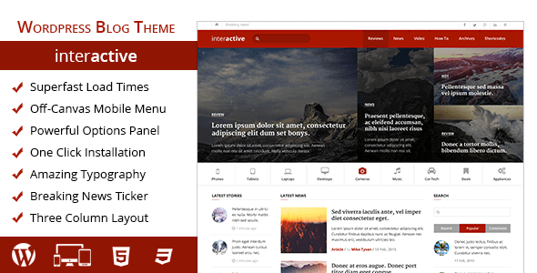 Interactive 2.1.10 – Highly Professional Blog WordPress Theme