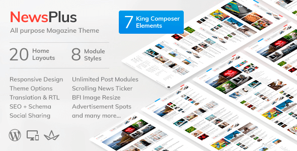 NewsPlus 4.0.3 – Magazine Editorial WordPress Theme