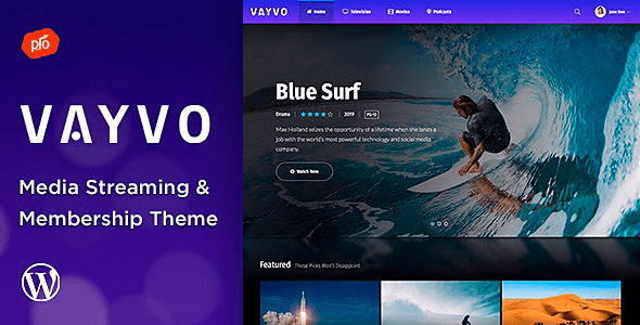 Vayvo 5.0 – Media Streaming & Membership Theme