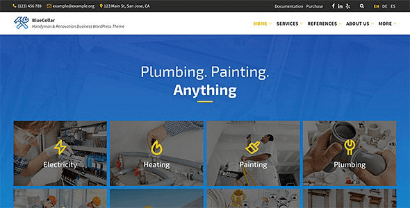 Blue Collar 2.7.5 – Handyman WordPress Theme