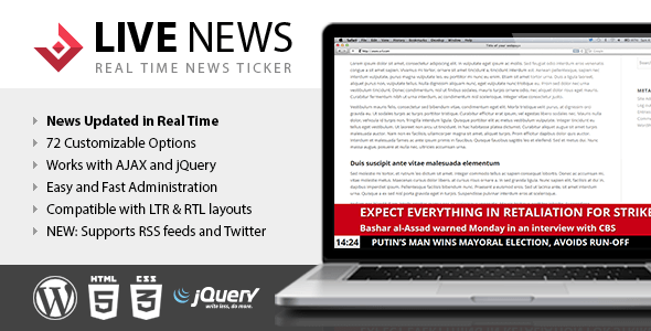 Live News 2.15 – Real Time News Ticker