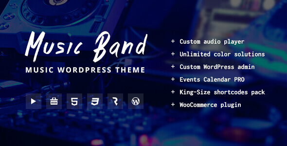 Music Band 1.3.0 – Live Event & Music Club WordPress Theme