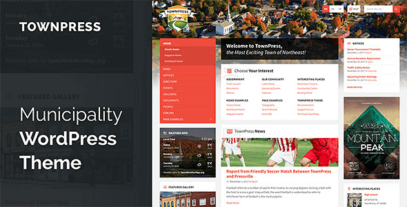 TownPress 3.8.2 – Municipality WordPress Theme