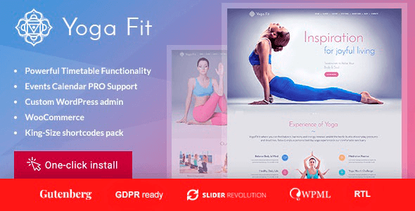 Yoga Fit 1.3.3 – Sports & Fitness WordPress Theme