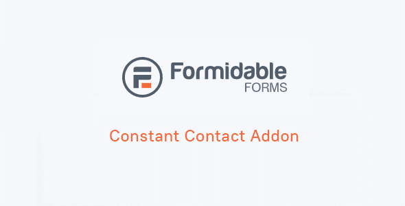 Formidable Constant Contact Addon 1.04