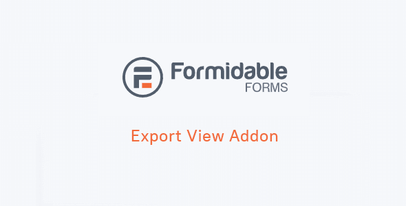 Formidable Export View  Addon 1.06