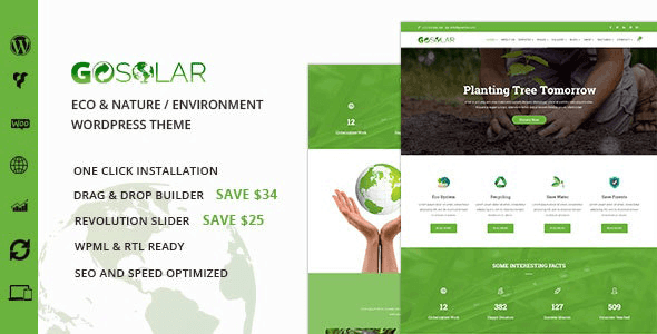 GoSolar 1.3.0 – Eco Environmental & Nature WordPress Theme